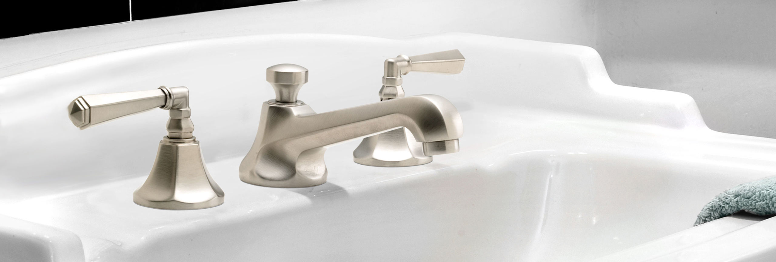 Bathroom series monterey widespread faucet on sink