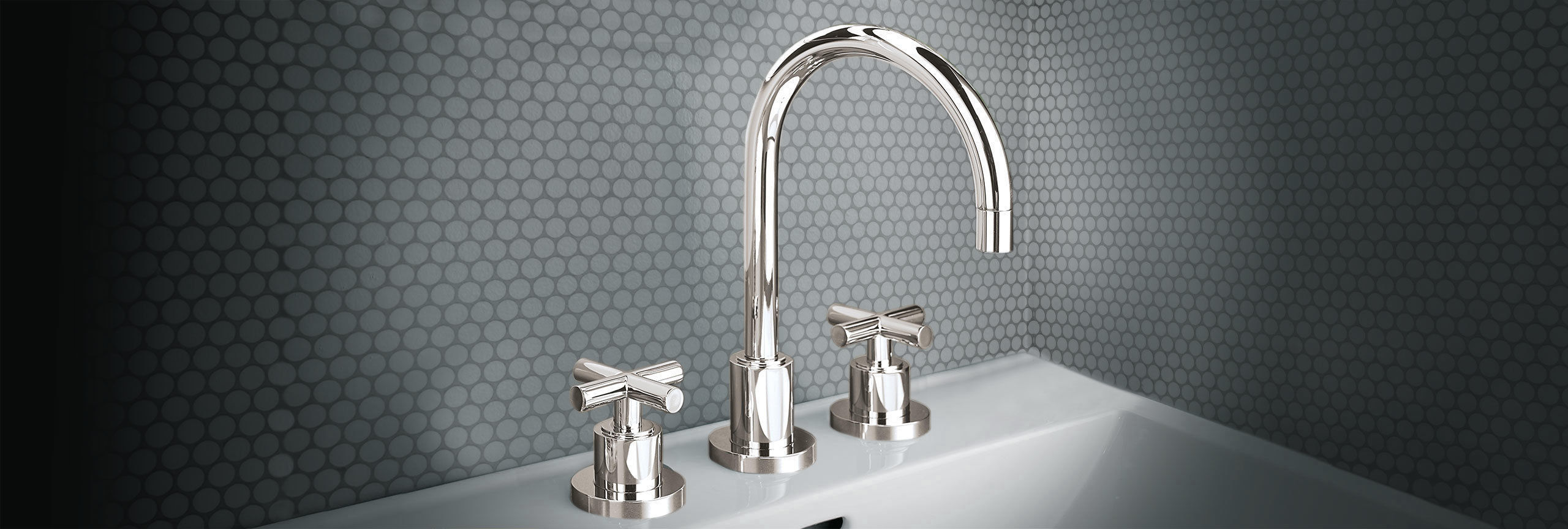 bathroom series Tiburon widespread faucet with cross handles