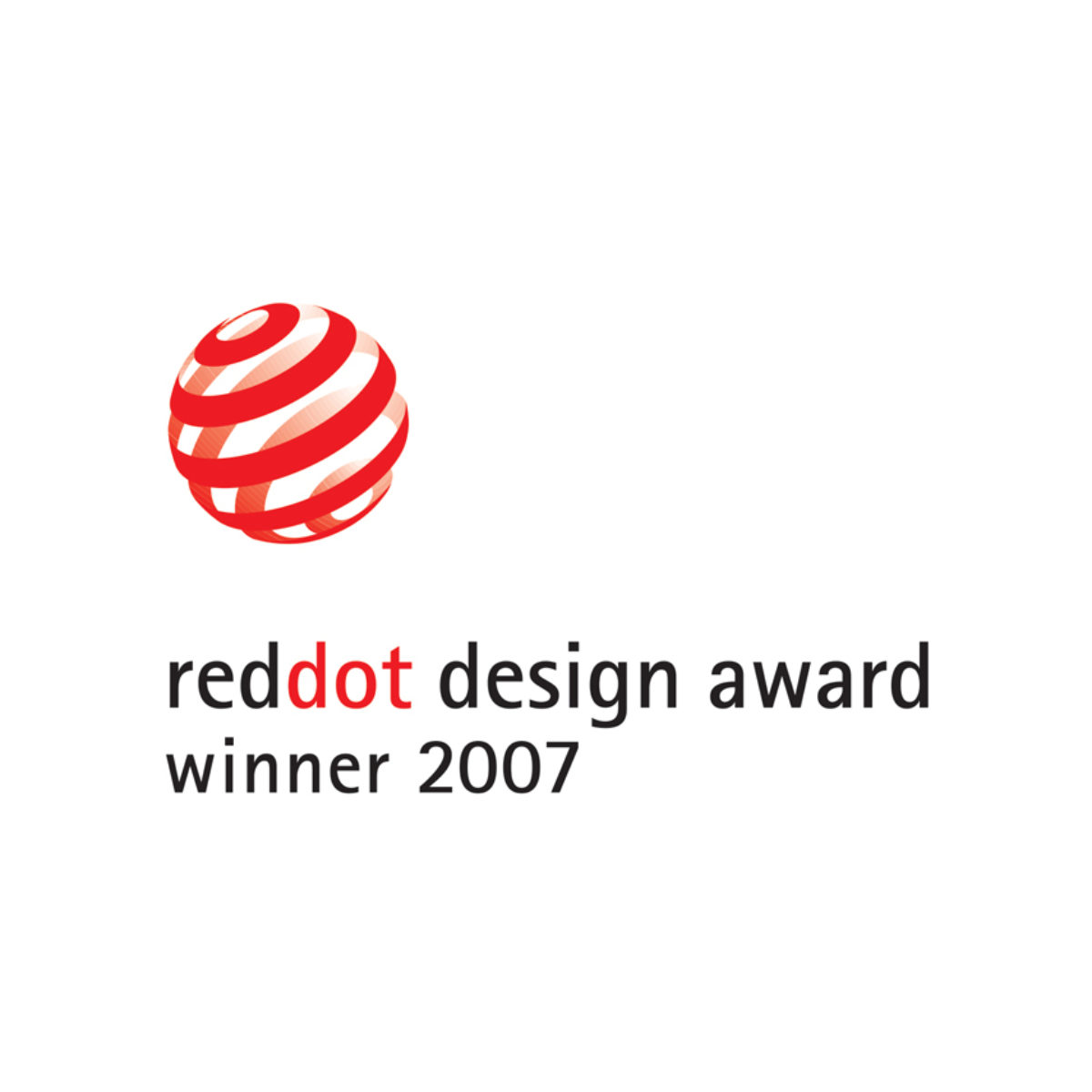 Red dot award winner logo